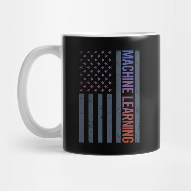 American Flag Machine Learning by tyeshawalthous